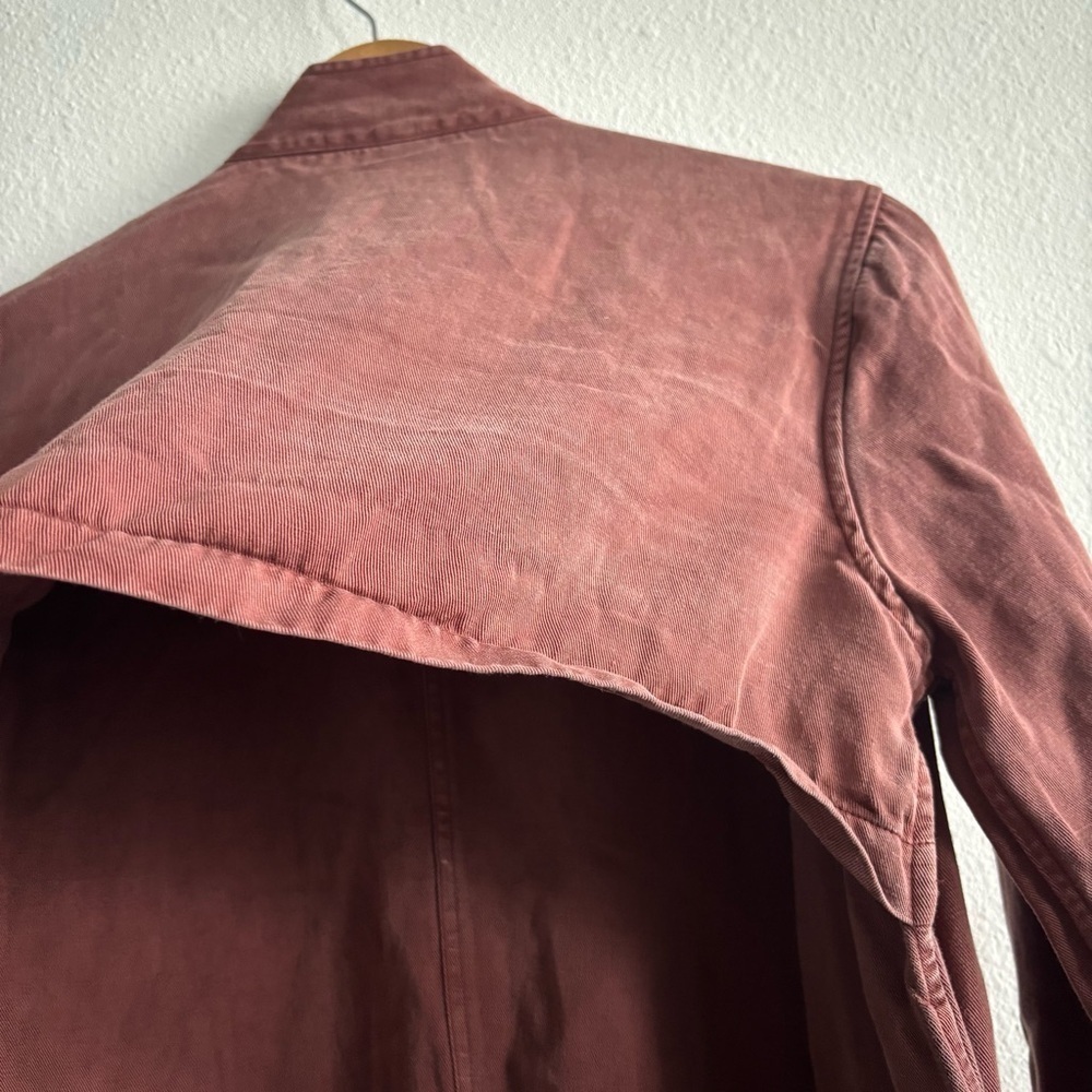 Rails Revolve Collins Burgundy Rust Utility Snap Zip Cinching Tencel Jacket - Picture 11 of 16